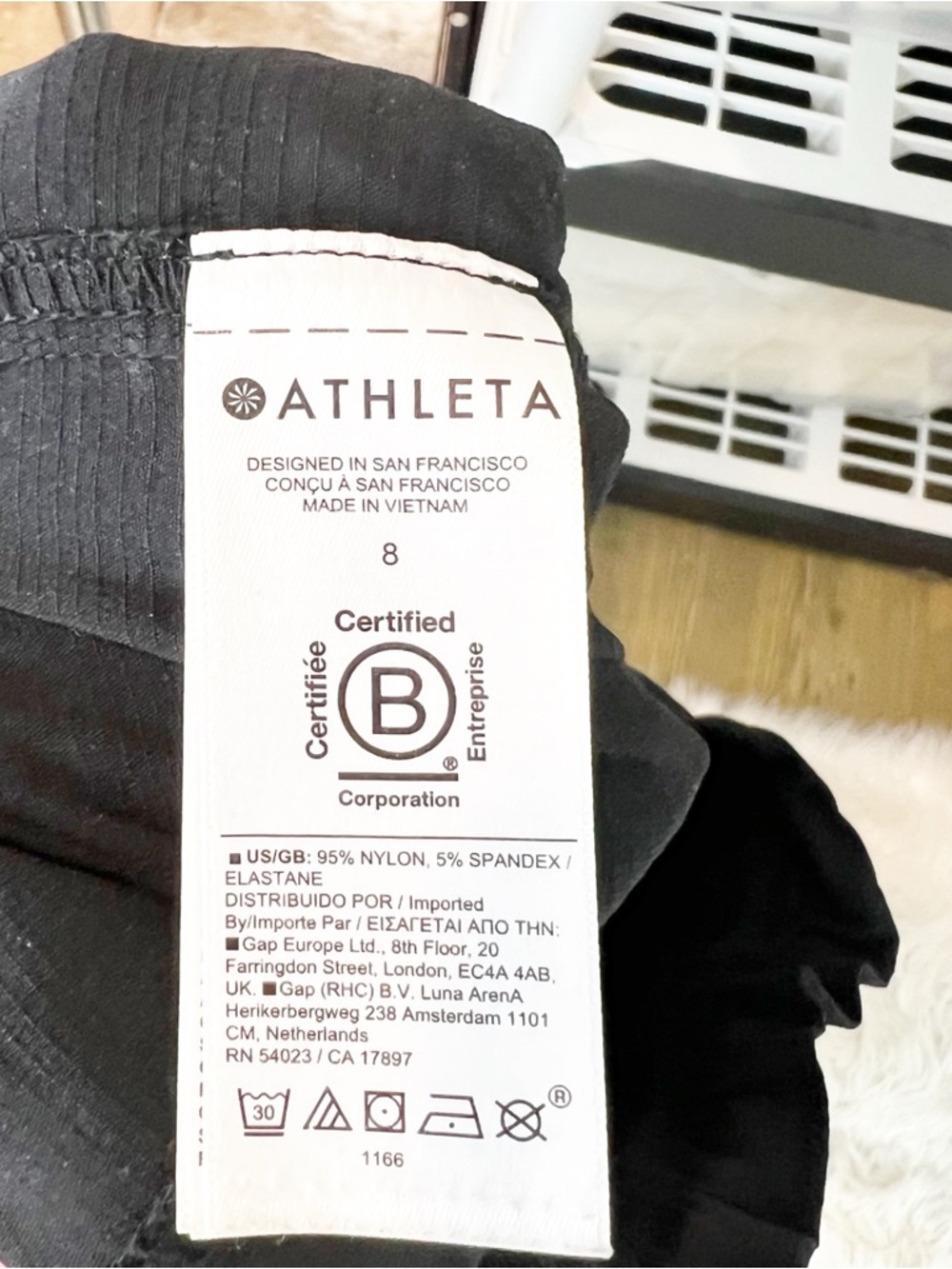 ATHLETA BLACK ELASTIC WAIST WITH CINCH DRAWSTRINGS WIDE LEG PANTS WOMENS 8 - Picture 3 of 8